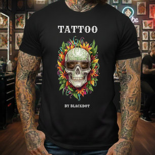 Modern Skull Tattoo Style Tattooist Graphic T-Shirt