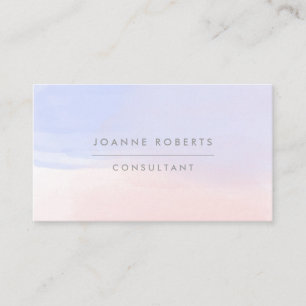 Modern Sky Blue Pink Ombre Beauty or Professional Business Card