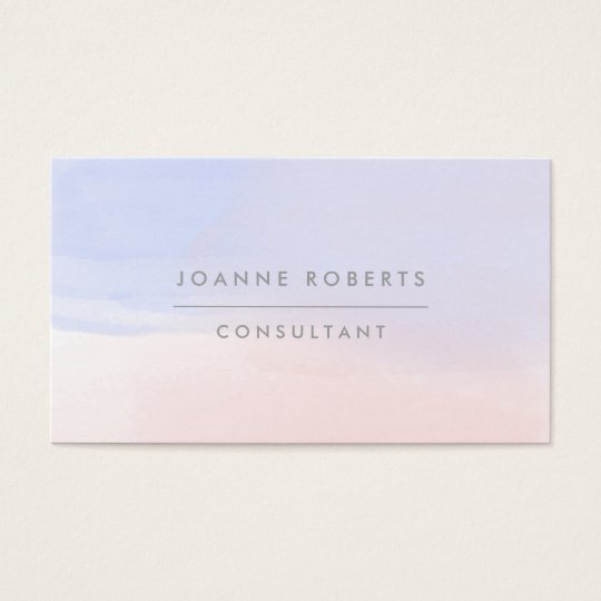 Modern Sky Blue Pink Ombre Beauty or Professional Business Card
