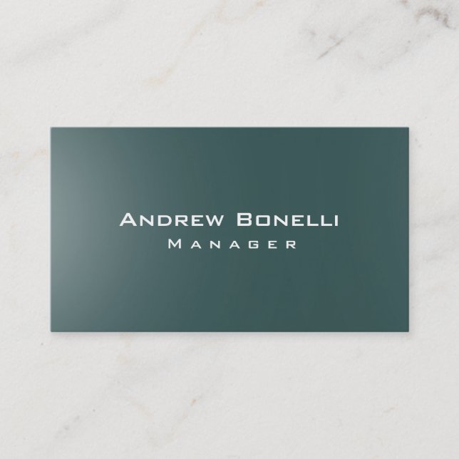 Modern Slate Grey Creative Manager Business Card (Front)