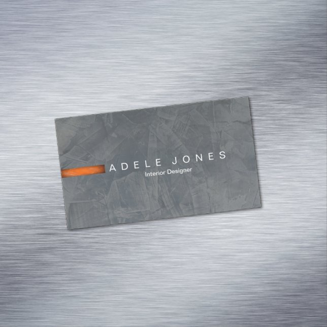 Modern Slate Magnetic Business Card (In Situ)
