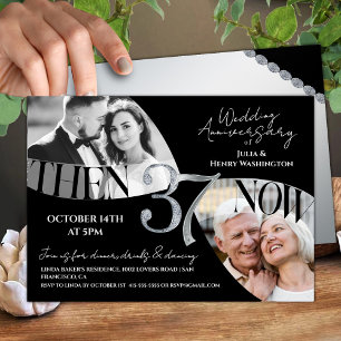 Modern Sleek 37th Wedding Anniversary Invitation
