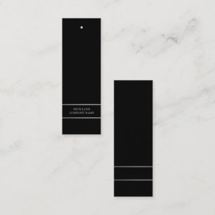 Modern & Sleek, Black & Silver Gift Tags