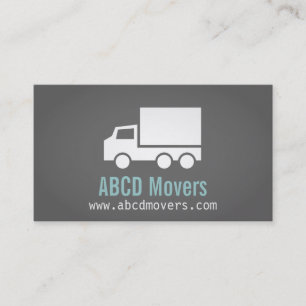 Modern, Sleek, Chic, Mover Company, white Truck Business Card