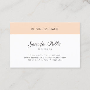 Modern Sleek Design Elegant Plain Professional Business Card