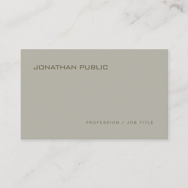 Modern Sleek Design Professional Elegant Template Business Card (Front)