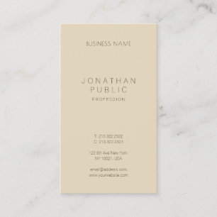 Modern Sleek Elegant Beige Template Sophisticated Business Card