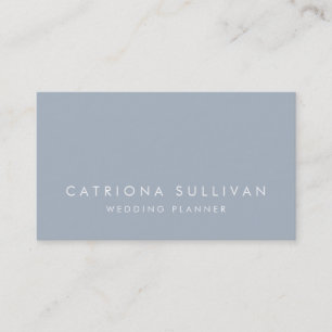 Modern Sleek Elegant Dusty Blue Business Card
