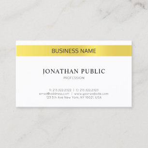 Modern Sleek Elegant Gold Trendy Company Business Card