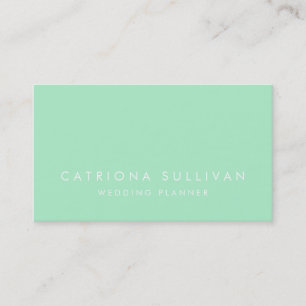 Modern Sleek Elegant Mint Green Business Card