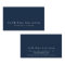 Modern Sleek Elegant Navy Blue Business Card