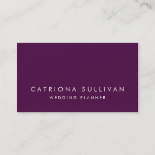 Modern Sleek Elegant Purple Business Card