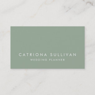 Modern Sleek Elegant Sage Green Business Card