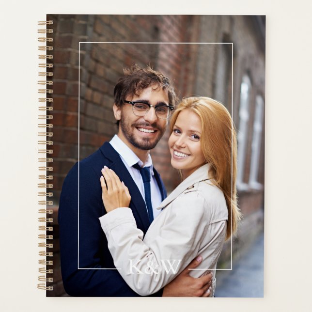 Modern Sleek Frame Monogram Planner (Front)