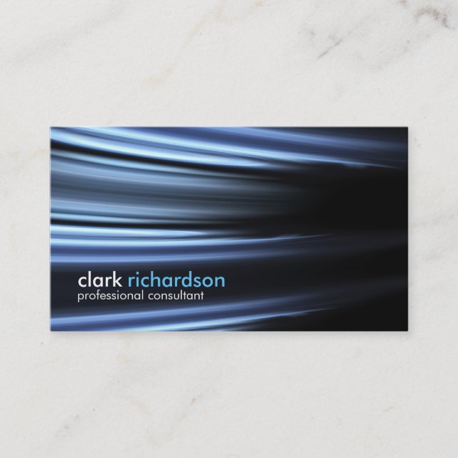 Modern Sleek Professional Metallic Business Card (Front)
