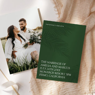 Modern & Sleek Tropical Palms Wedding Invitation