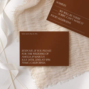 Modern & Sleek Typography RSVP Enclosure Card