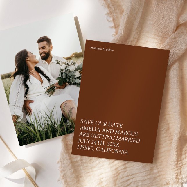 Modern & Sleek Typography Wedding Save our Date Invitation (Creator Uploaded)