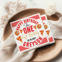Modern Slice Slice Baby Pizza 1st Birthday