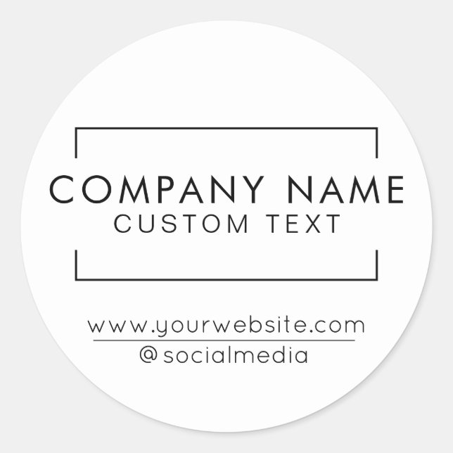 Modern Small Business Company Stickers (Front)