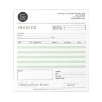 Modern Small Business Invoice Sales Receipt Green
