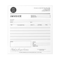Modern Small Business Invoice Sales Receipt Grey