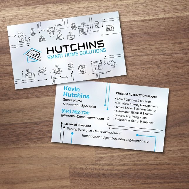 Modern Smart Home Automation Technology Business Card (Creator Uploaded)