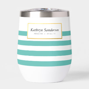 MODERN SMART STRIPED PATTERN stylish mint gold