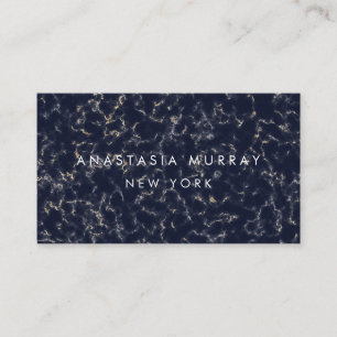 Modern Smoky Black White Marble Minimalist Luxury Business Card
