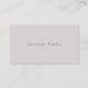Modern Smooth Elegant Plain Professional Top Business Card