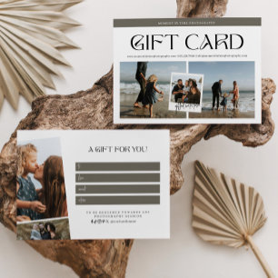 Modern Snapshot Photo Photography Gift Certificate