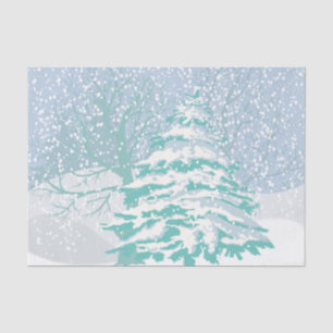 Modern Snow Christmas Tree CHANGE COLOR Tissue Paper