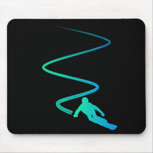 Modern snowboard graphic mouse mat