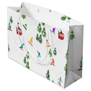 Modern Snowboarder Snowboarding  Large Gift Bag