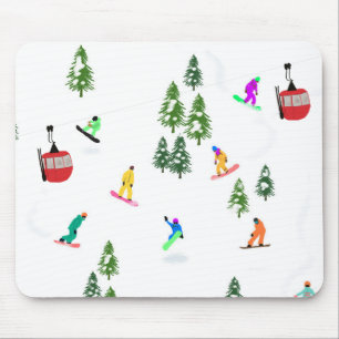 Modern Snowboarder Snowboarding  Mouse Mat
