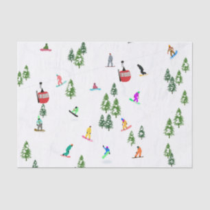 Modern Snowboarder Snowboarding  Tissue Paper