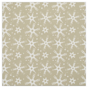 Modern Snowflake All-over Pattern Fabric