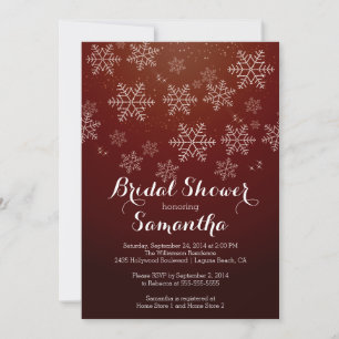 Modern Snowflake Bridal Shower Invitation