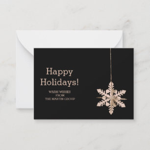 Modern Snowflake Corporate Seasonal Greetings Card
