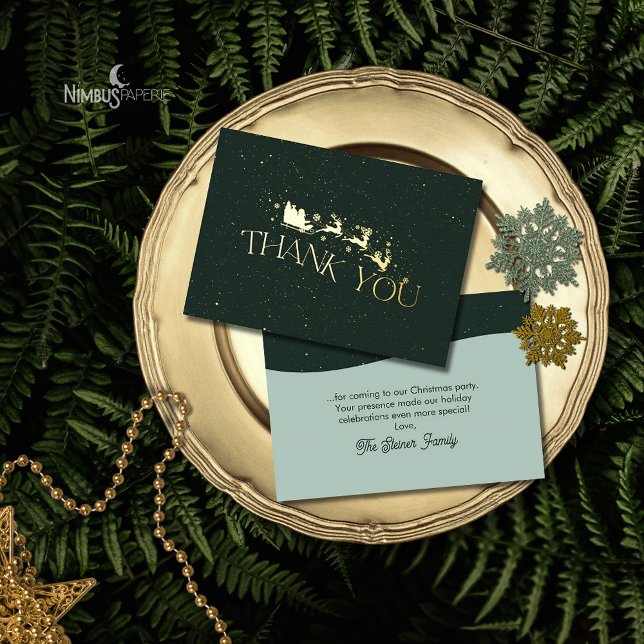 Modern Snowflake Foil Christmas Thank You Card (Creator Uploaded)