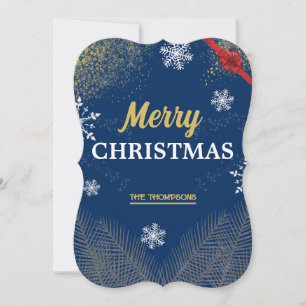 Modern snowflake gold glitter christmas