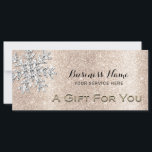 Modern Snowflake Gold Glitter Gift Certificate<br><div class="desc">Winter Snowflake Makeup Artist Beauty Salon Gold Glitter Gift Certificates.</div>