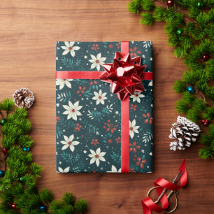 Modern Snowflake Holiday Gift Wrap Paper
