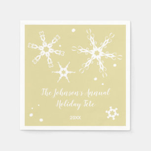 Modern Snowflake Personalised Event Napkin