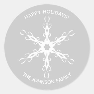 Modern Snowflake Personalised Sticker