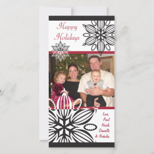 Modern Snowflake Photo Card