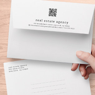 Modern Snowflake Real Estate Business Holiday Envelope