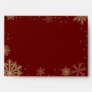 Modern Snowflake Return Address Custom Christmas Envelope