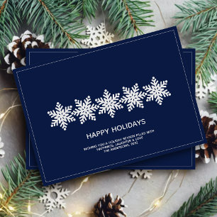 Modern Snowflakes Christmas Holiday Card