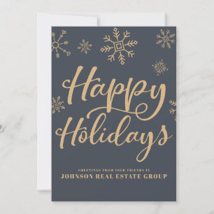 Modern Snowflakes   Holiday Greetings Card